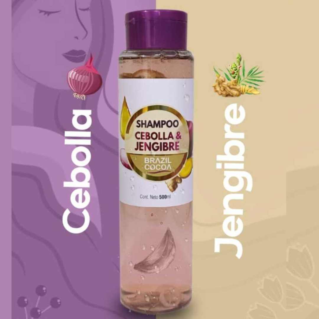 Shampoo de jengibre con cebolla brazil cocoa 500 ml